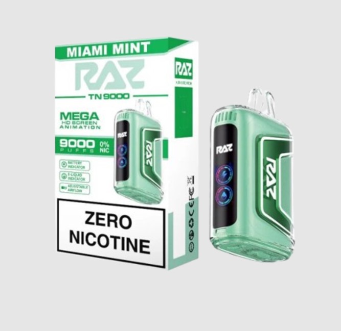 Experience Miami Mint by RAZ TN9000 Zero Nicotine