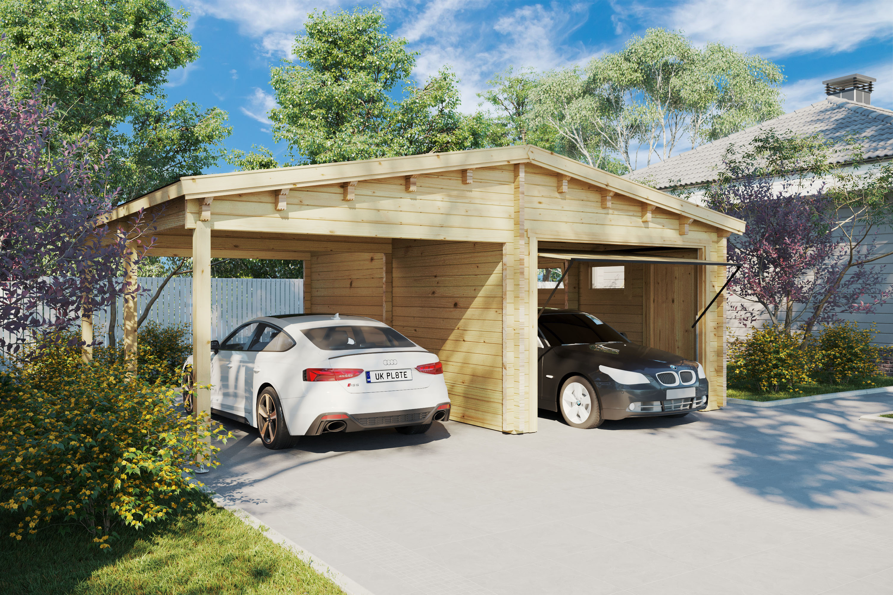 Explore premium wooden garages and timber garage kits